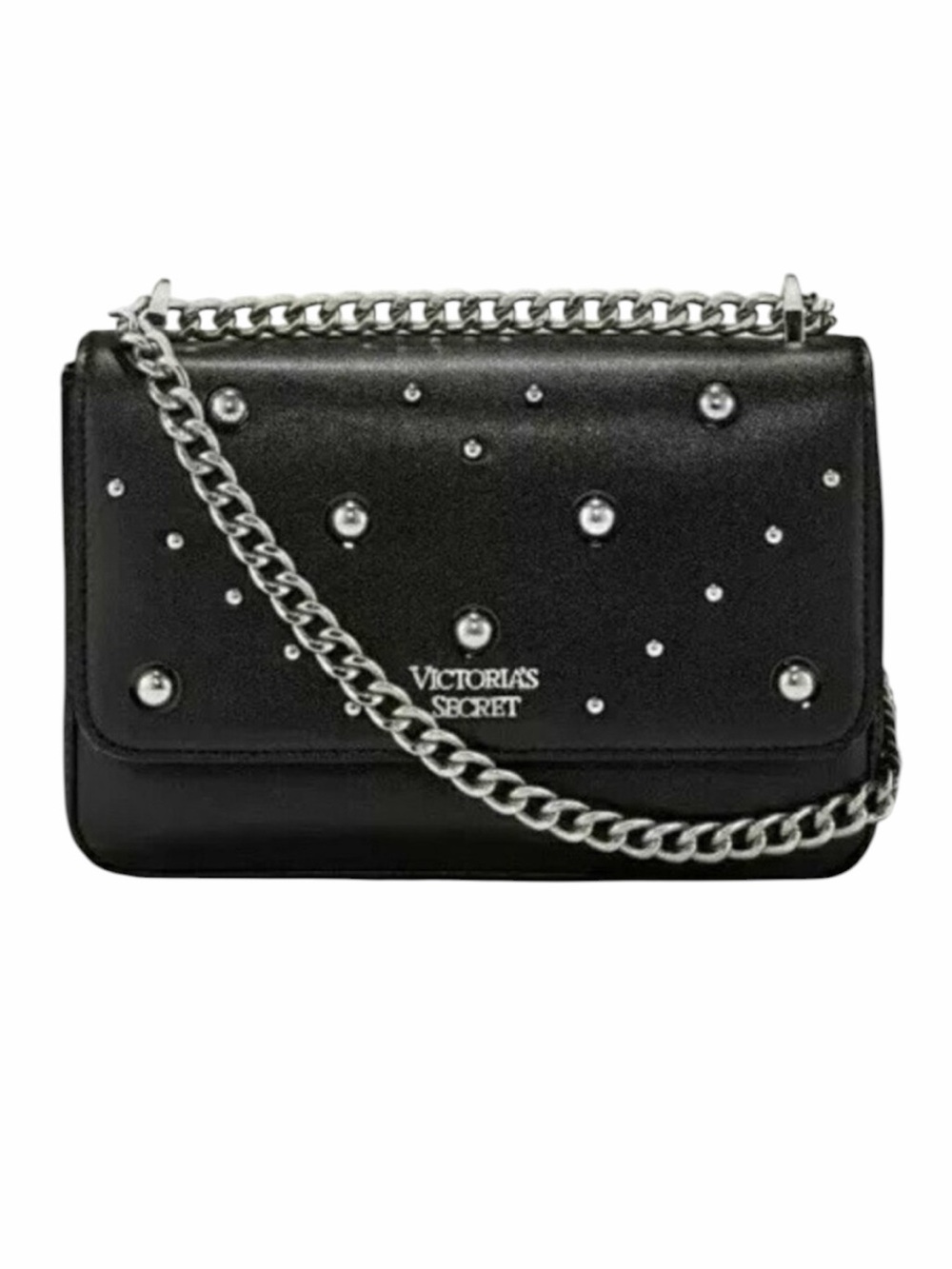 VICTORIA'S SECRET Mixed Stud Bond Street Shoulder Bag black
